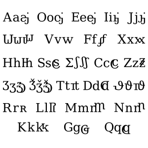 Qvaak's typographic version of his script.
