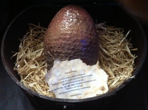 A hand-crafted dragon egg.