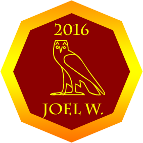 2016 Golden Owl Winner Joel W.